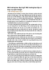 Môi trường học tập là gì? Môi trường học tập có thực sự quan trọng?