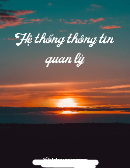 Câu hỏi trắc nghiệm môn Hệ thống thông tin quản lý | Đại học Kinh tế Quốc dân