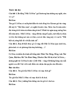 Soạn bài Cà Mau quê xứ | Ngữ Văn 11 Kết nối tri thức