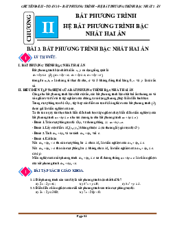 Chuyên đề bất phương trình và hệ bất phương trình bậc nhất hai ẩn Toán 10 KNTTvCS
