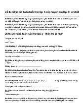 Đề thi Olympic Toán tuổi thơ lớp 5 cấp huyện có đáp án chi tiết