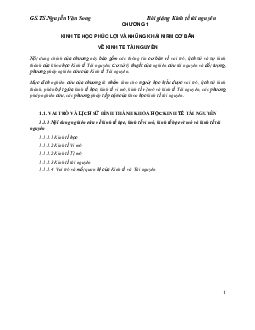 Bài giảng môn Kinh tế tài nguyên