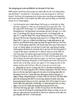 Tác động tăng lãi suất của FED đối với nền kinh tế Việt Nam