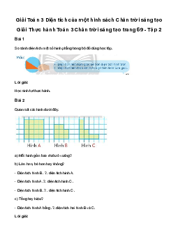 Giải Toán 3: Diện tích của một hình | Chân trời sáng tạo