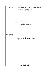 Bài giảng môn Mạng cảm biến | Học viện Công Nghệ Bưu Chính Viễn Thông