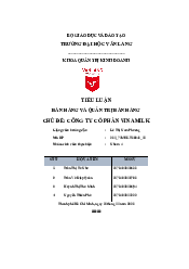 Bài tiểu luận về bán hàng và quản trị bán hàng - Quản trị kinh doanh| Đại học Văn Lang