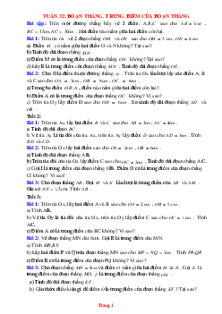 Bài tập Toán 6 bộ kết nối tuần 32 đoạn thẳng trung điểm đoạn thẳng