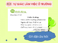 Giáo án điện tử Đạo đức 1 Bài 4 Chân trời sáng tạo : Tự giác làm việc ở trường