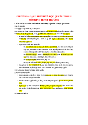 Chương 4: Cạnh tranh và độc quyền trong nền kinh tế thị trường (Vở ghi) | Đại học Kinh Tế Quốc Dân