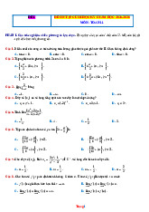 Bộ 10 Đề Ôn Tập Cuối Học Kỳ 1 Toán 11 Năm 2025-2026 Có Đáp Án