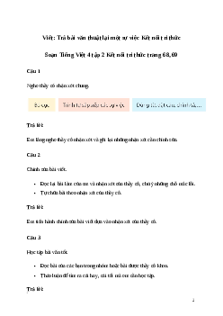 Soạn bài Viết: Trả bài văn thuật lại một sự việc | Kết nối tri thức