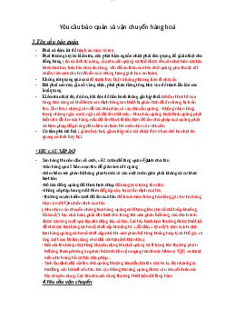 Yêu cầu bảo quản và vận chuyển - Logistics vận tải hàng hóa | Trường Đại học Giao thông Vận Tải
