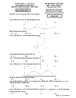 Đề thi giữa HK1 Toán 12 năm 2020 – 2021 trường THPT Nguyễn Công Trứ – TP HCM
