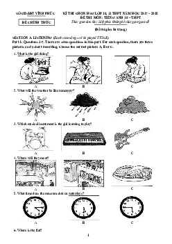 Đề thi chọn HSG lớp 10 ,11, THPT năm học 2017-2018 đề thi môn Tiếng Anh 10 -THPT Vĩnh Phúc