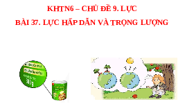 Giáo án điện tử Khoa học tự nhiên 6 bài 37 Chân trời sáng tạo : Lực hấp dẫn và trọng lượng