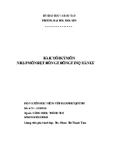 Bài Cuối Kỳ Môn Nhập Môn Hệ Thống Thông Tin Quản Lý | Đại học Hoa Sen