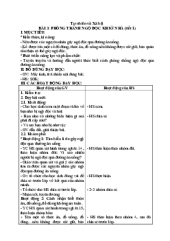 Giáo án Tự nhiên và xã hội 2 sách Kết nối tri thức với cuộc sống (Cả năm) | Tuần 3