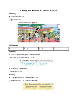 Family and Friends 3 Unit 6 Lesson 6 I have a new friend