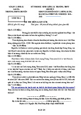 Đề thi học sinh giỏi môn sử 11 có đáp án trường THPT Chuyên