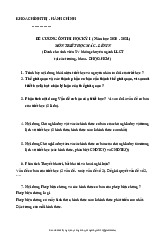 Đề cương ôn thi cuối kỳ môn học Triết Mac- Lê Nin-Trường Đại học Ngoại ngữ- Đại học Quốc gia Hà Nội