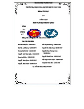 TIỂU LUẬN MÔN VĂN HỌC TRUNG QUỐC: TÂY SƯƠNG KÝ