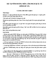 BÀI TẬP TÌNH HUỐNG MÔN CÔNG PHÁP QUỐC TẾ (KÈM ĐÁP ÁN)