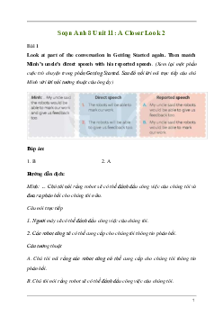 Giải Tiếng Anh 8 Unit 11: A Closer Look 2 | Kết nối tri thức