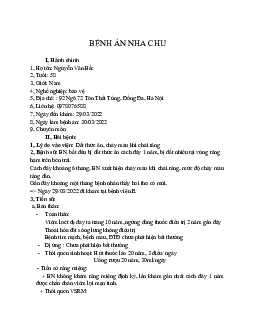 Bệnh án nha chu | PDF