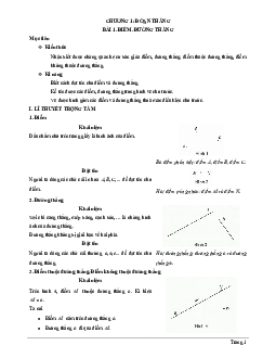 Chuyên đề điểm và đường thẳng Toán 6