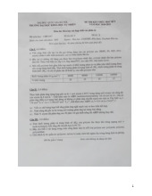 Đề thi hết môn học kì 1  Hóa học các hợp chất cao phân tử năm học 2025-2026  - trường đại học Khoa học tự nhiên – Đại học quốc gia hà nội.