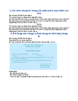 Tin học lớp 6 Bài 5: Thực hành tổng hợp về soạn thảo văn bản | Cánh Diều