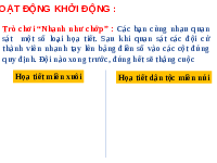 Giáo án điện tử Mĩ Thuật 8 Bài 7 Chân trời sáng tạo: Tạo mẫu nền trang trí với các họa tiết dân tộc thiểu số
