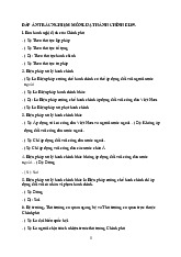 Đáp án trắc nghiệm môn Luật hành chính | Trường đại học Mở Hà Nội