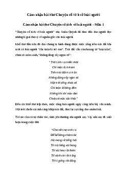 Văn mẫu lớp 6: Cảm nhận bài thơ Chuyện cổ tích về loài người (6 mẫu) | Kết nối tri thức