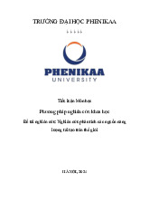 Nghiên cứu phân tích các nguồn năng lượng tái tạo trên thế giới | Bài tập tiểu luận học phần Phương pháp học tập và nghiên cứu khoa học | Trường Đại học Phenikaa