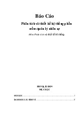 Báo Cáo Phân tích và thiết kế hệ thống phần mềm quản lý nhân sự Môn:Phân tích và thiết kế hệ thống | Trường đại học Kinh Doanh và Công Nghệ Hà Nội