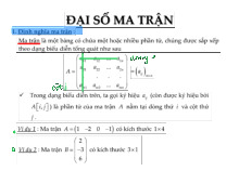 Lý thuyết đại số ma trận | Trường Đại học Kinh tế Thành phố Hồ Chí Minh