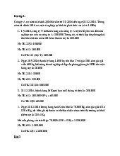 BÀI TẬP KẾ TOÁN CHƯƠNG 3 - KTTC2: Dự Phòng Giảm Giá Hàng Tồn Kho