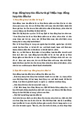 Hợp đồng hợp tác đầu tư là gì? Mẫu hợp đồng hợp tác đầu tư