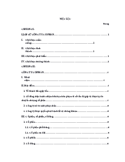 Tiểu luận "Tìm hiểu Công ty Cổ phần"