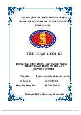 Tiểu luận Hình Tượng Con Người Trong _Tướng Về Hưu_ Của Nguyễn Huy môn Các phương pháp nghiên cứu khoa học   -  trường đại học Khoa học xã hội và nhân văn- Đại học Quốc Gia Thành phố Hồ Chí Minh