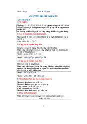 Chuyên đề số nguyên - Đại số tuyến tính | Đại học Sư Phạm Hà Nội