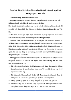 Soạn bài: Thực hành đọc: Dấu chân sinh thái của mỗi người và thông điệp từ Trái Đất Ngữ Văn 8 | Kết nối tri thức