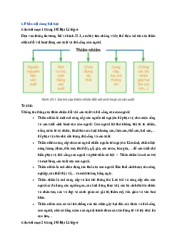 Giải SGK môn Địa lí 6 Bài 23: Con người và thiên nhiên | Chân trời sáng tạo