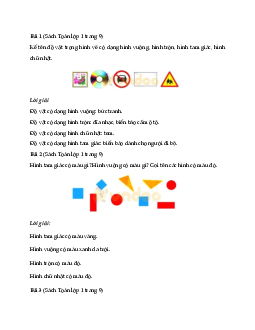 Giải Toán lớp 1 trang 9 sách Cánh Diều