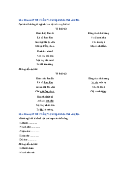 Giải VBT môn Tiếng việt 2 học kì 2 - Bài 1: Chuyện của vàng anh | Chân trời sáng tạo