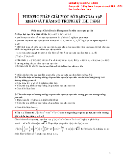 Phương pháp giải một số dạng bài tập khảo sát hàm số trong kì thi tuyển sinh Đại học
