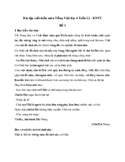 Giải Bài tập cuối tuần lớp 4 môn Tiếng Việt Kết nối tri thức - Tuần 12