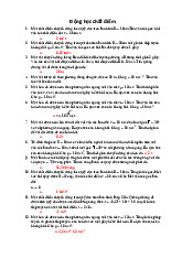 Câu hỏi trắc nghiệm ôn tập Động học chất điểm môn Vật lý và thí nghiệm 1 | Học viện Công Nghệ Bưu Chính Viễn Thông