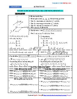 Chuyên đề phương pháp toạ độ trong không gian ôn thi THPT 2021 – Nguyễn Bảo Vương